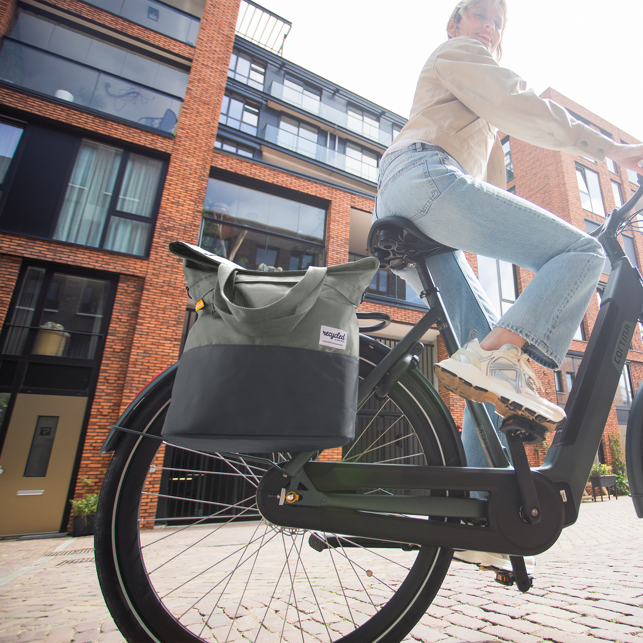 Urban Proof Shopper Cykeltaske 20 liter Grøn/Grå