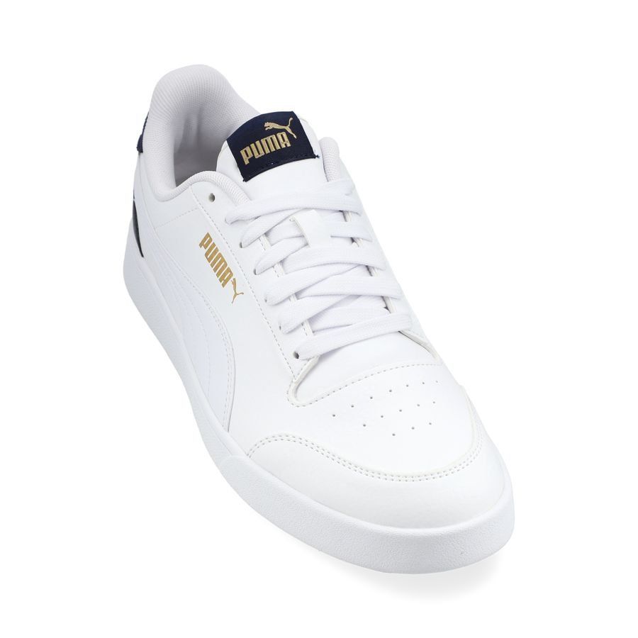 PUMA Chaussures Shuffle - Blanc/Bleu Marine/Doré