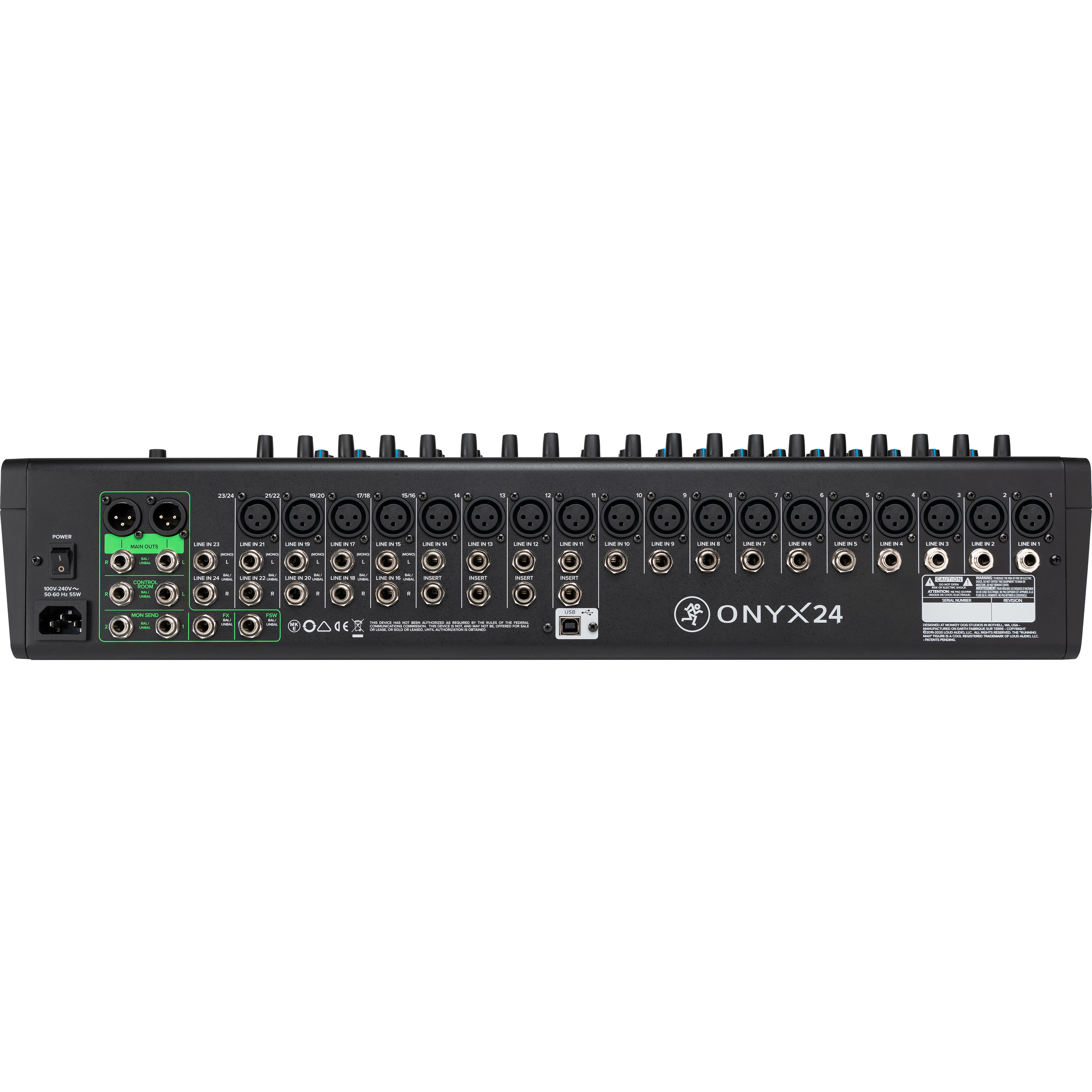 Mackie Onyx24 24-kanaals analoog mengpaneel