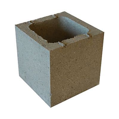 Elément de pilier 20 x 20 cm gris