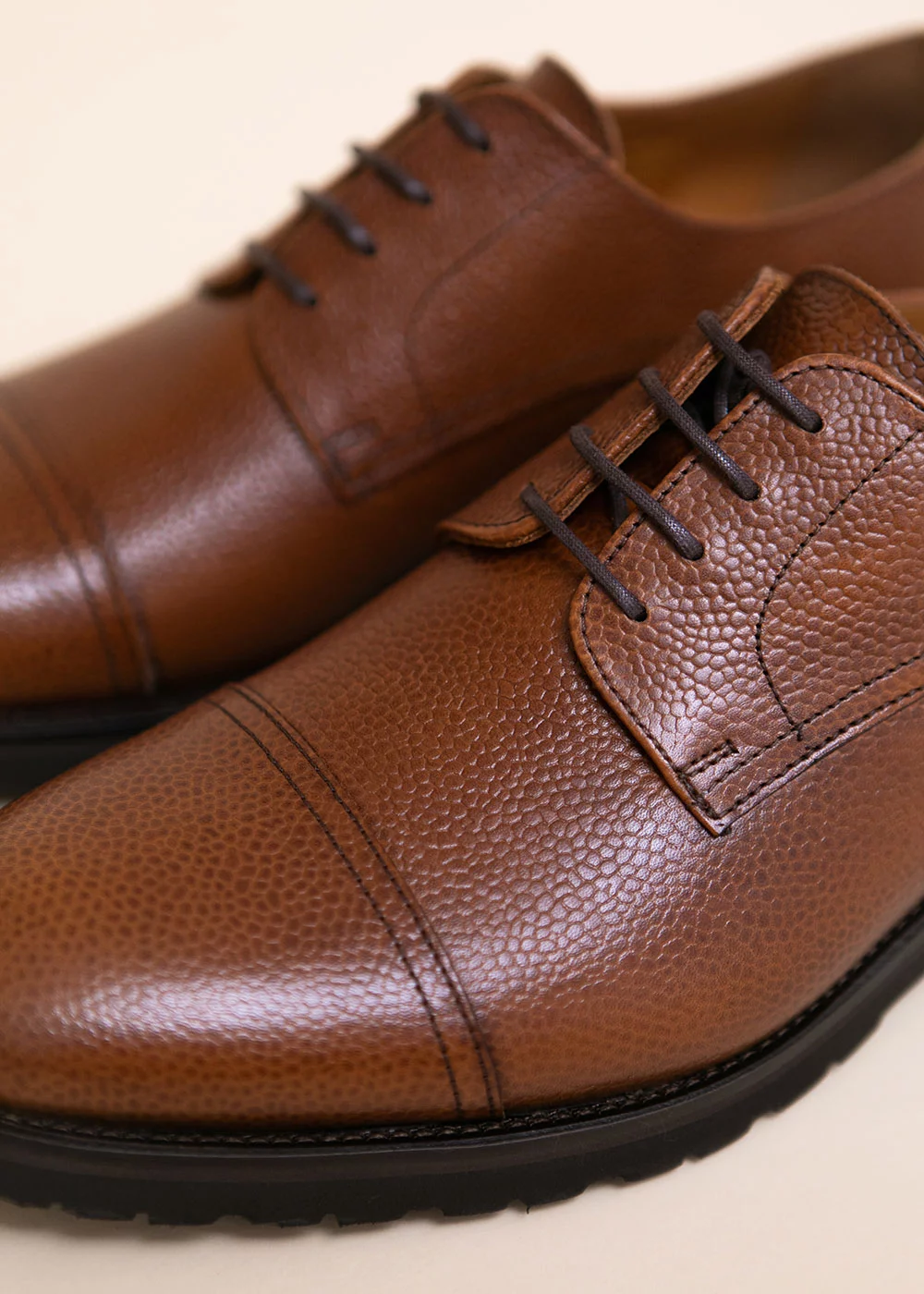 PATROCLO  CUIR GRAINE MARRON