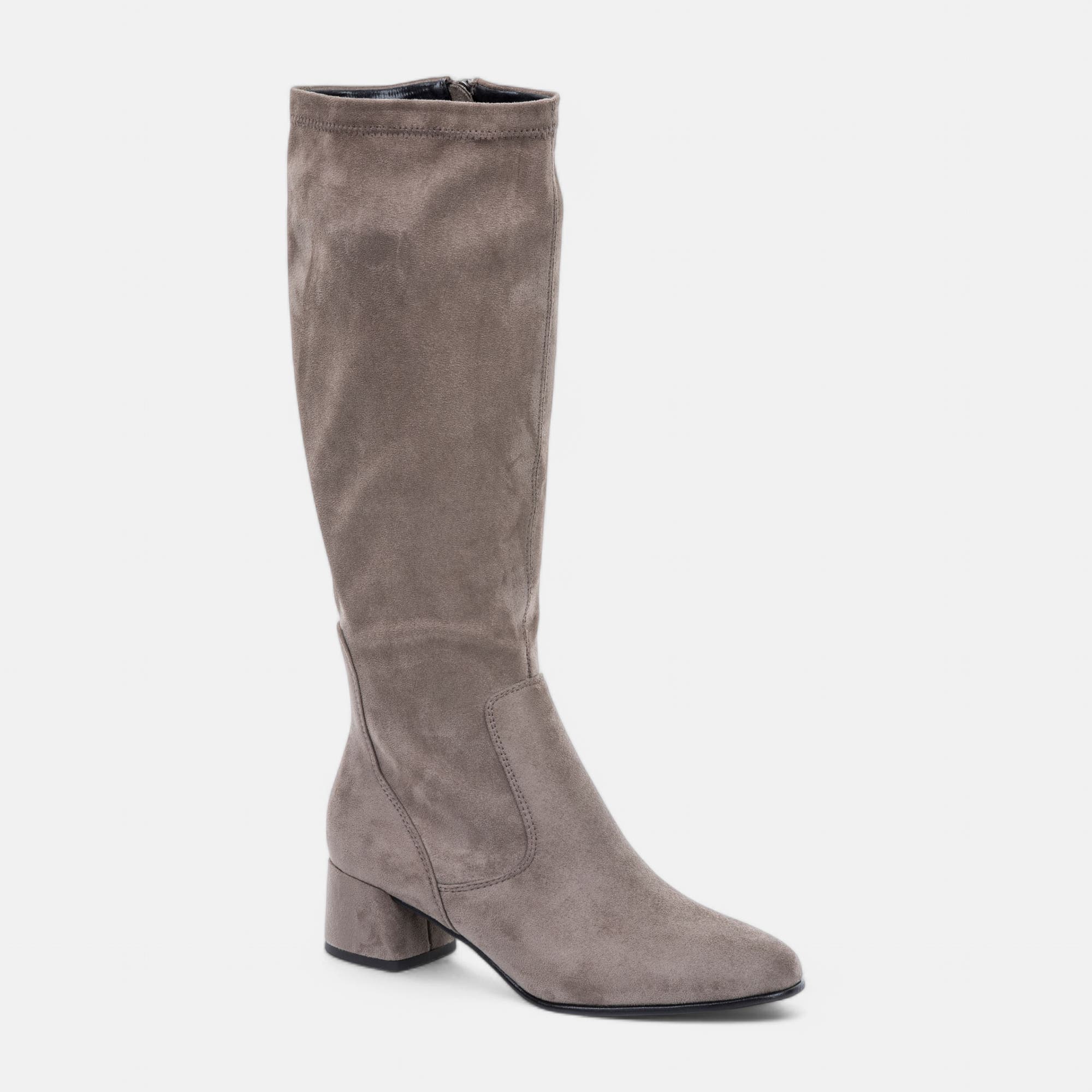 Bottes à talon compensé Femme taupe