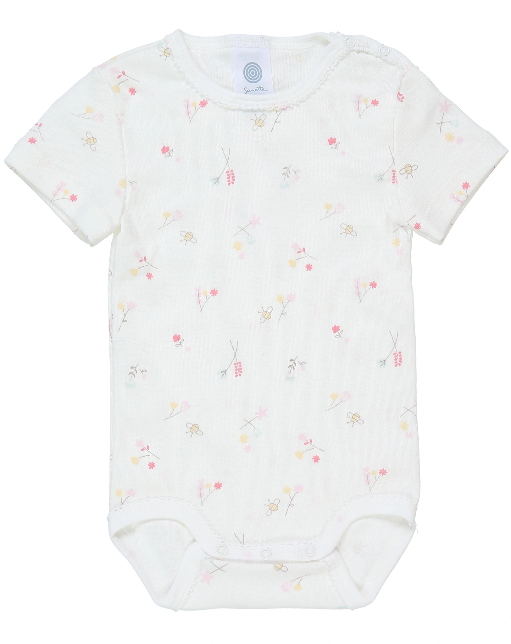 Kurzarmbody BOWS and BLOSSOMS 2er-Pack in beige