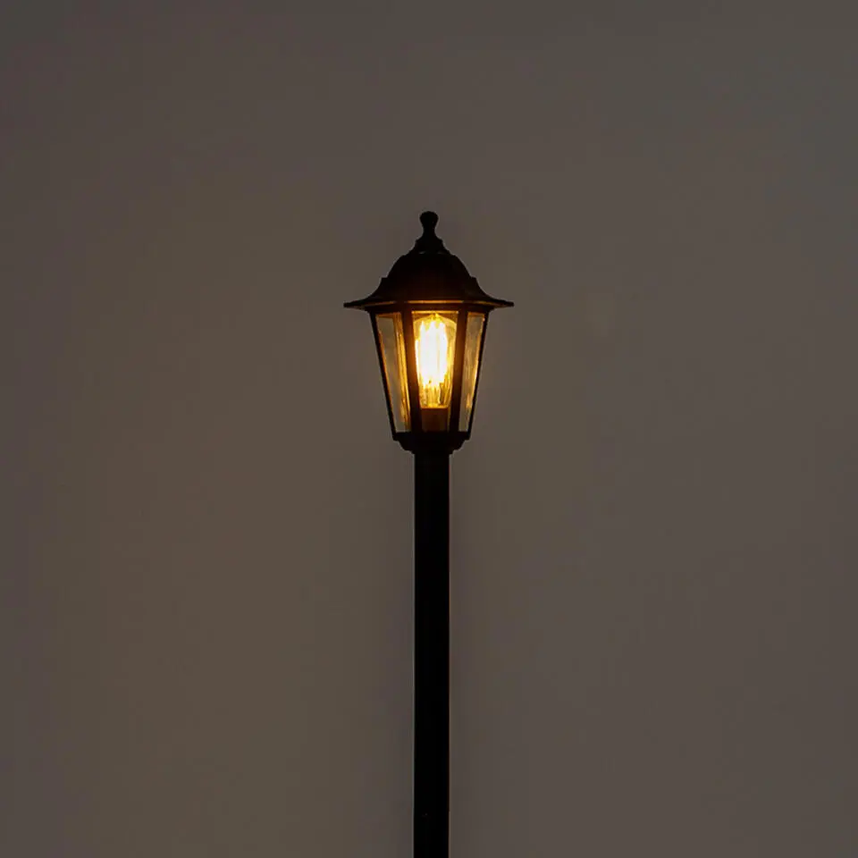 Qazqa staande buitenlampen new haven zwart e27