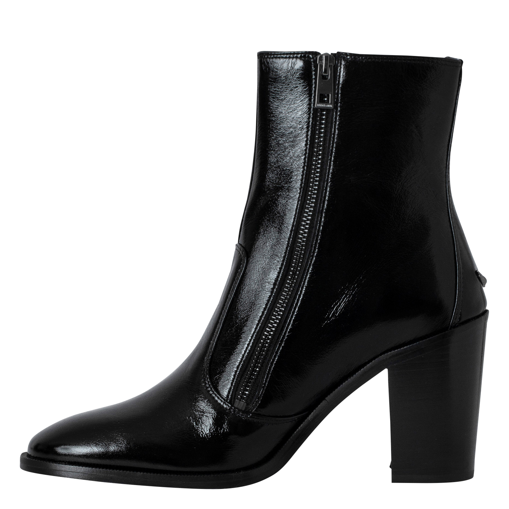 PREISER - Bottines en cuir vernis | Noir