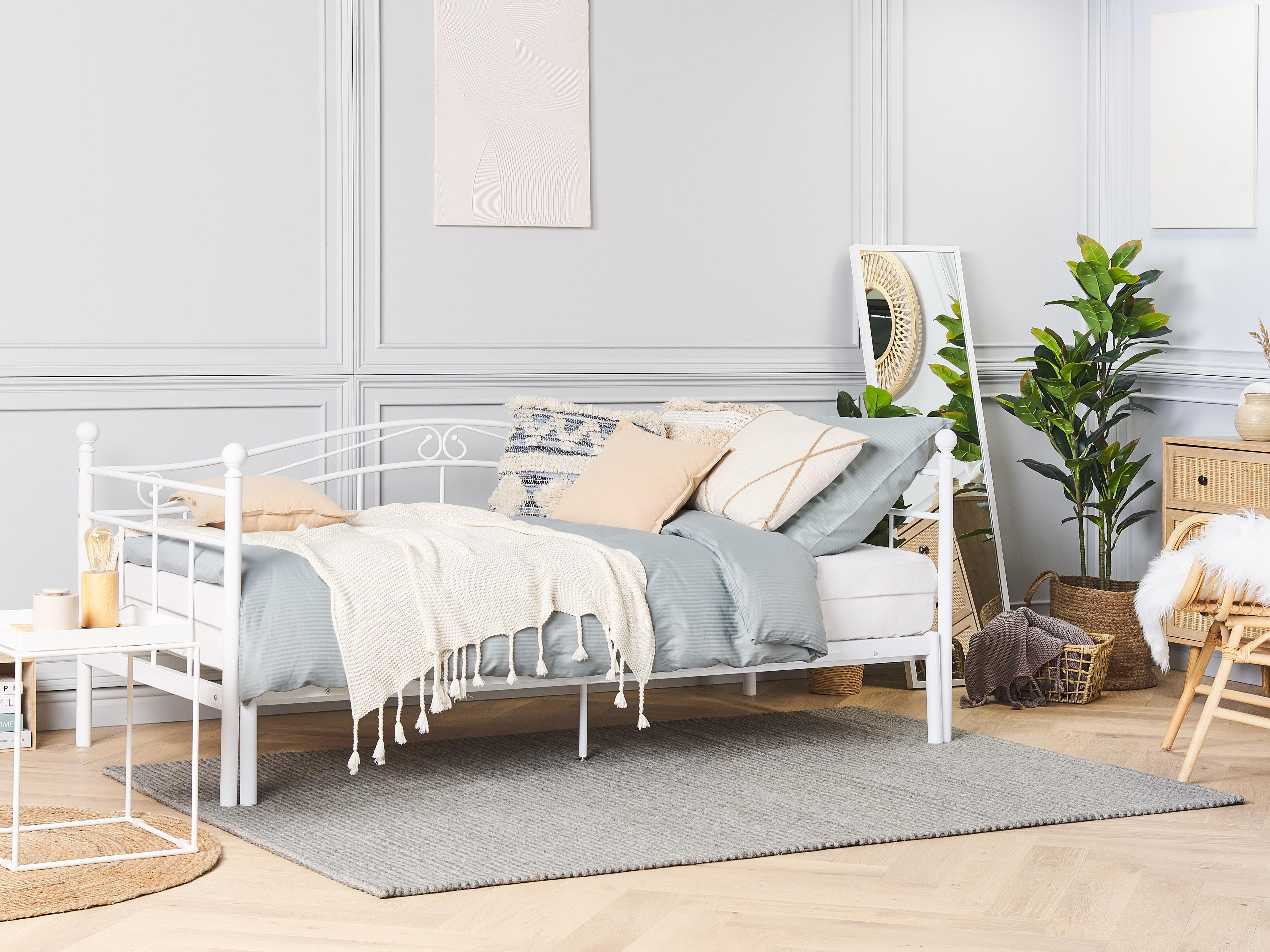 Onderschuifbed Metaal TULLE 80 x 200 cm Wit