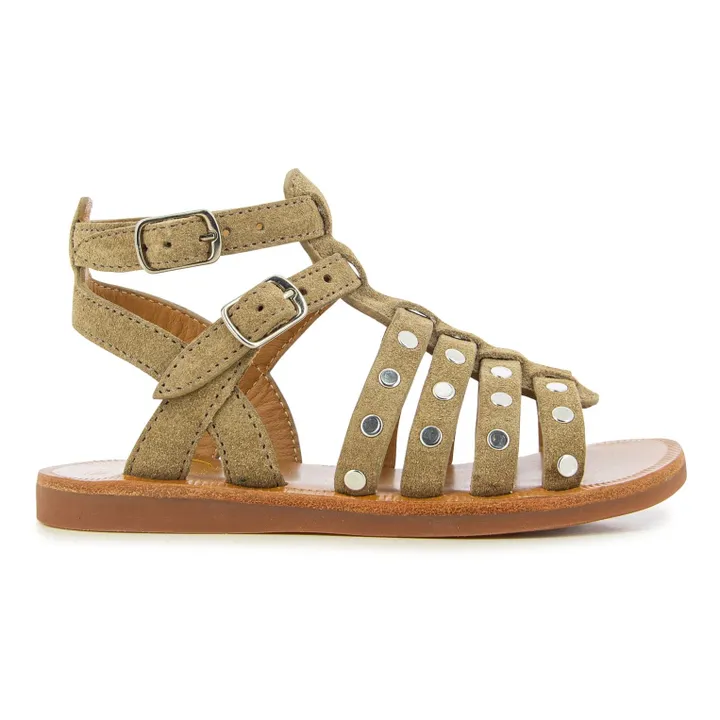 Pom d'Api Sandales Plagette Stud | Marron