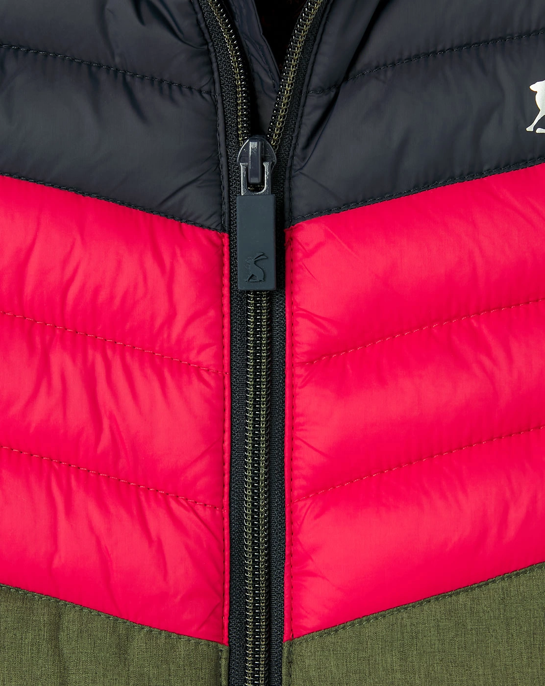 Steppweste CROFTON COLOURBLOCK in rot/khaki