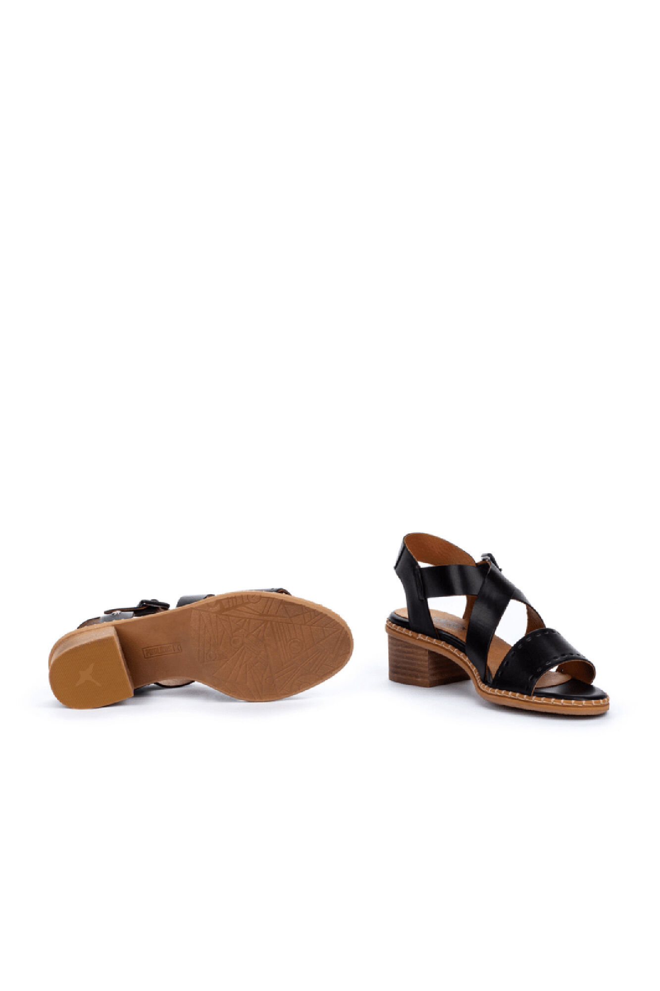 Sapatos de salto branco - Preto