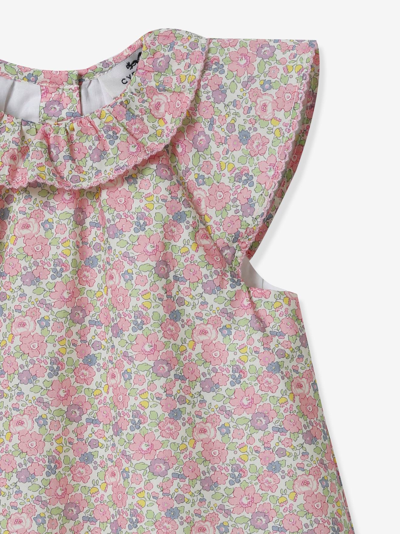 Vestido de tecido Liberty para bebê
