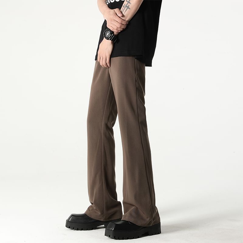 Kimeya - Hoge taille, effen, wijde broek