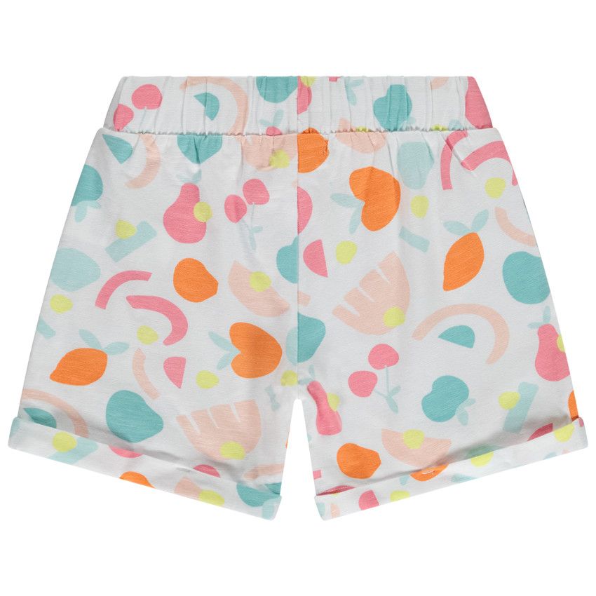 Lot de 4 shorts jersey slub uni et fantaisie pour fille - Rose