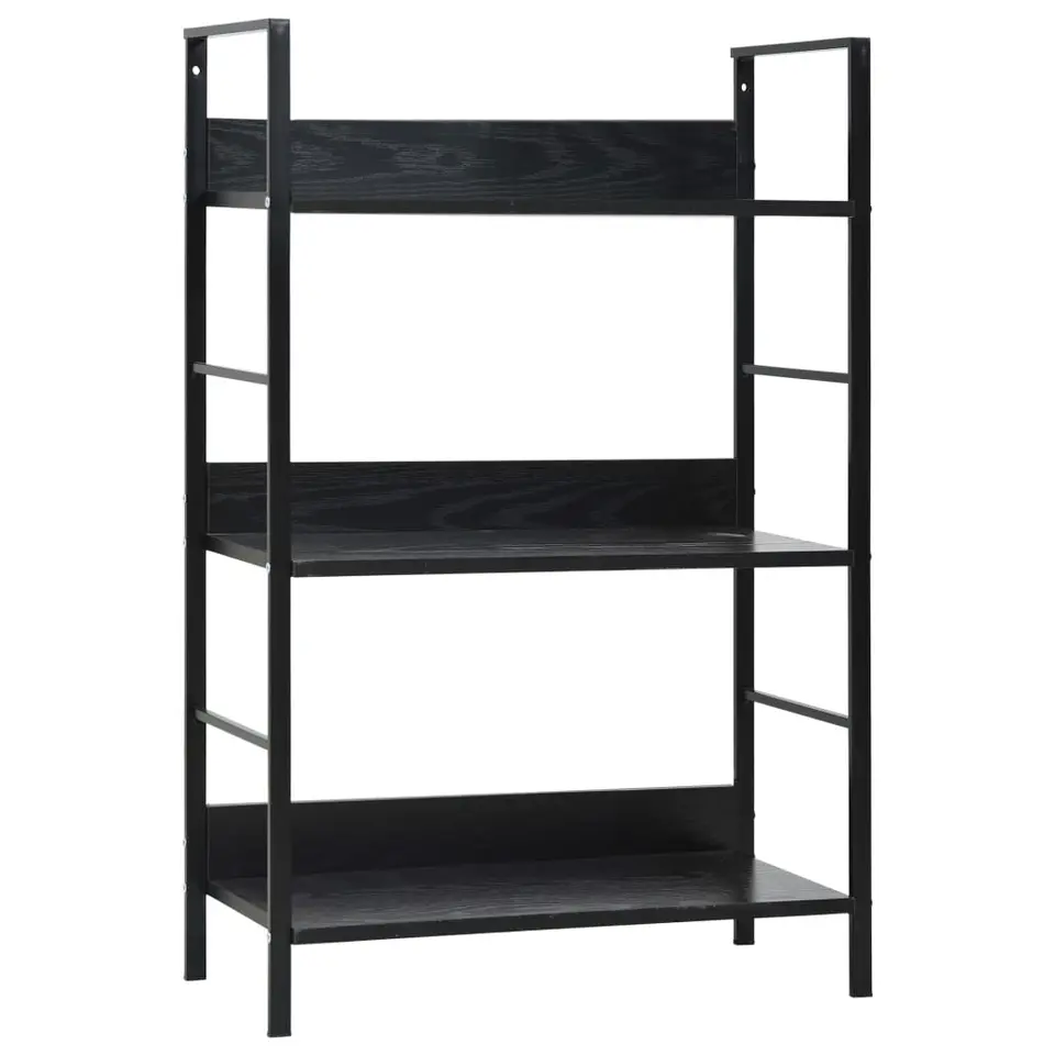 vidaXL - Schappenkast - Zwart - Bewerkt hout