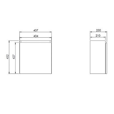 Meuble lave mains chêne clair Calao 45 cm