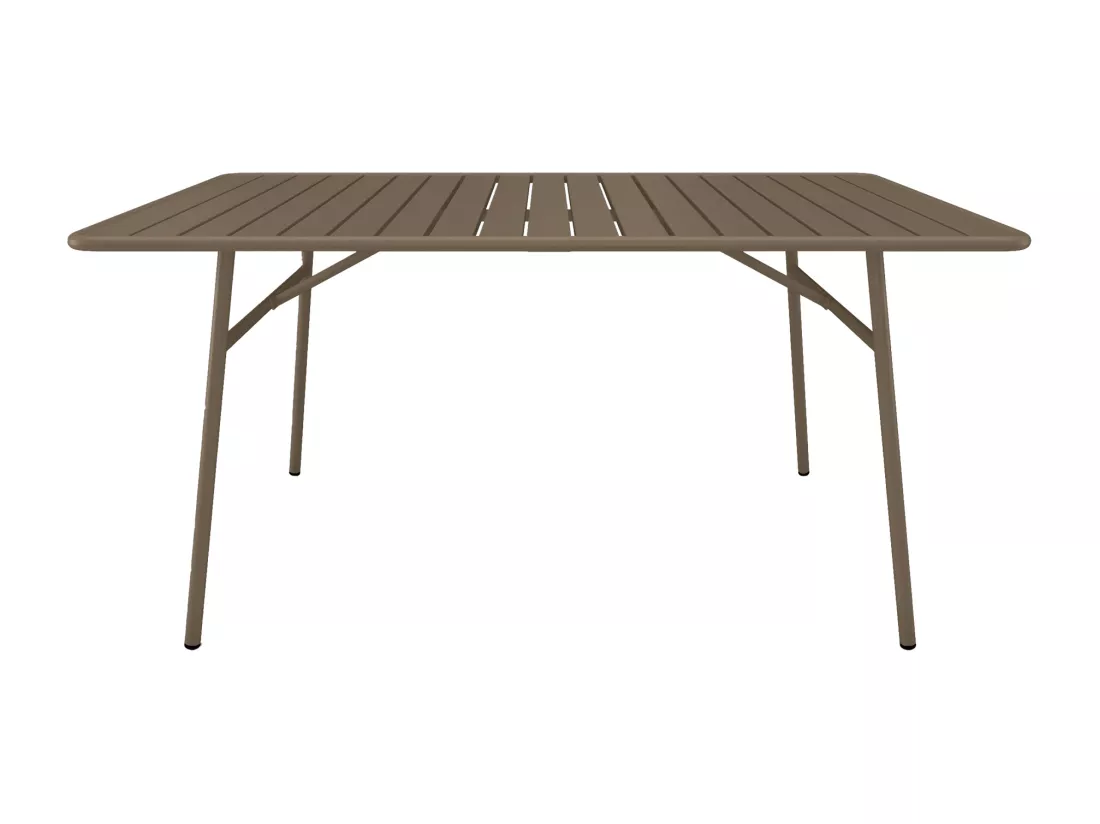 Table de jardin L.160 cm en métal - Taupe - MIRMANDE de MYLIA