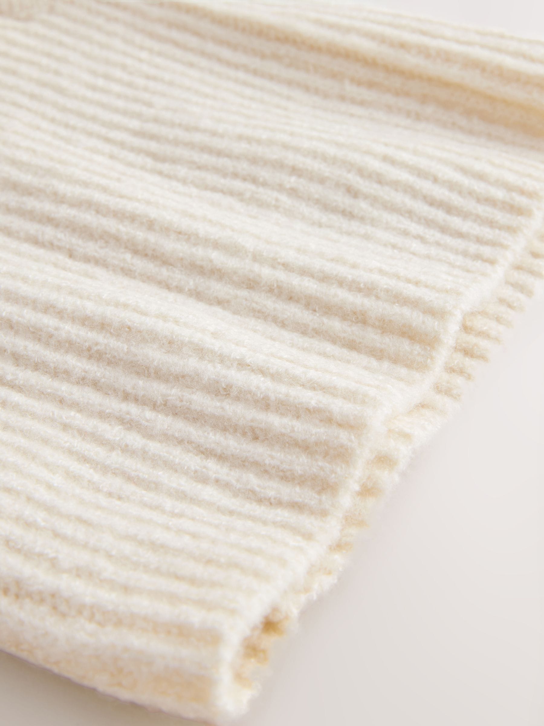 Crème - Ribbed Bonnet Hat