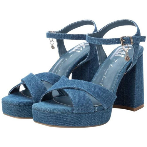 Xti - Sandalia tacón -142767 azul jeans mujer Azul