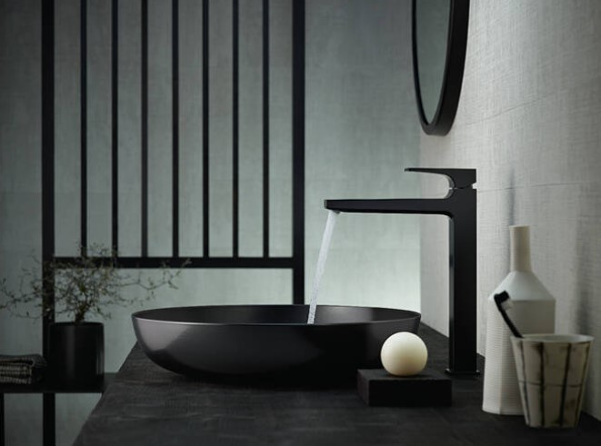 Hansgrohe Metropol verhoogde wastafelkraan waterbesparend met pop-up waste zwart mat