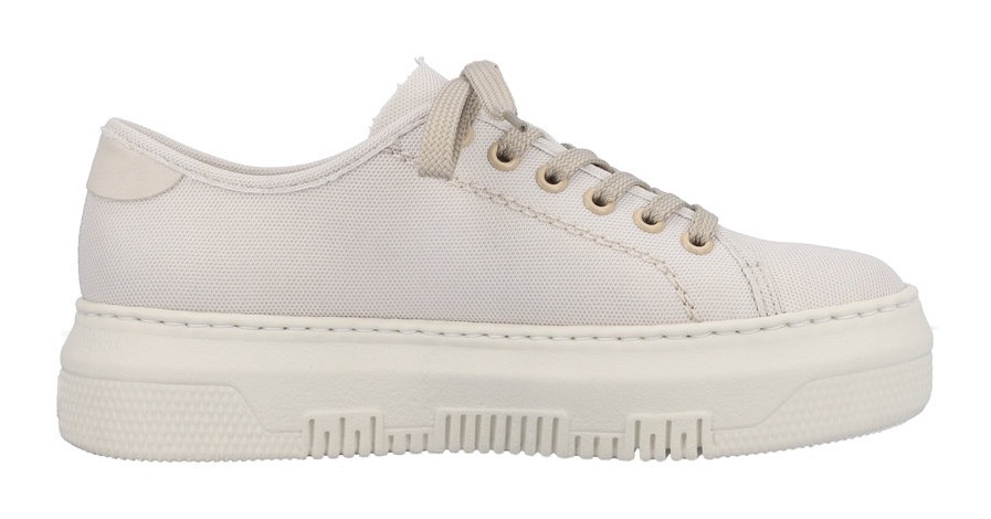 Rieker Plateausneaker  aus Canvas, Freizeitschuh, Halbschuh, Schnürschuh