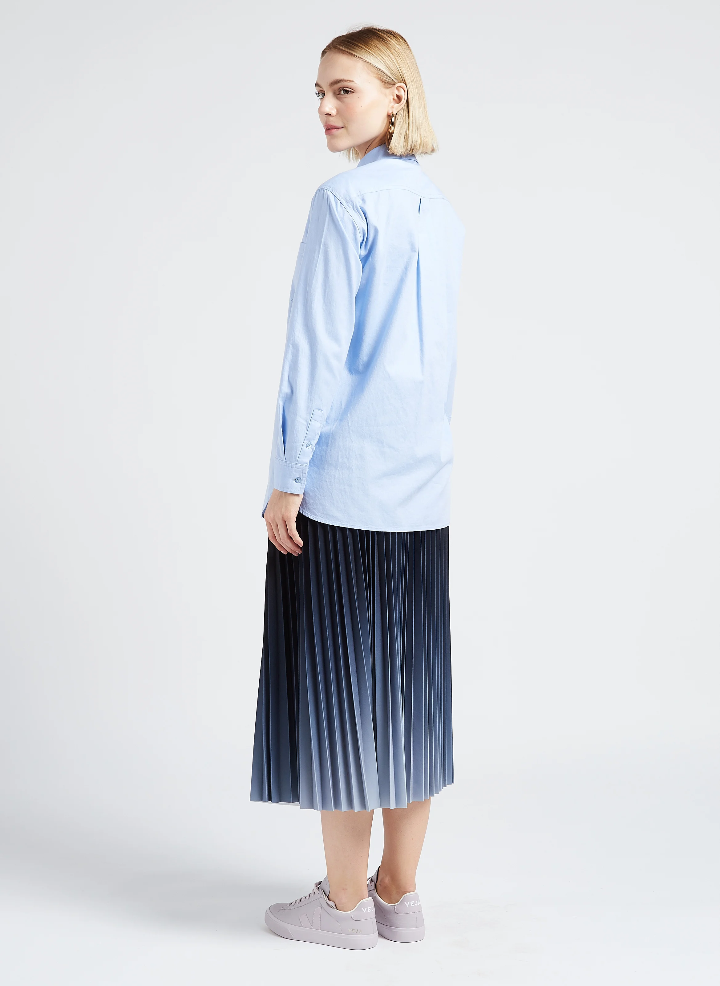 THOMAS - Chemise col classique en coton| Bleu