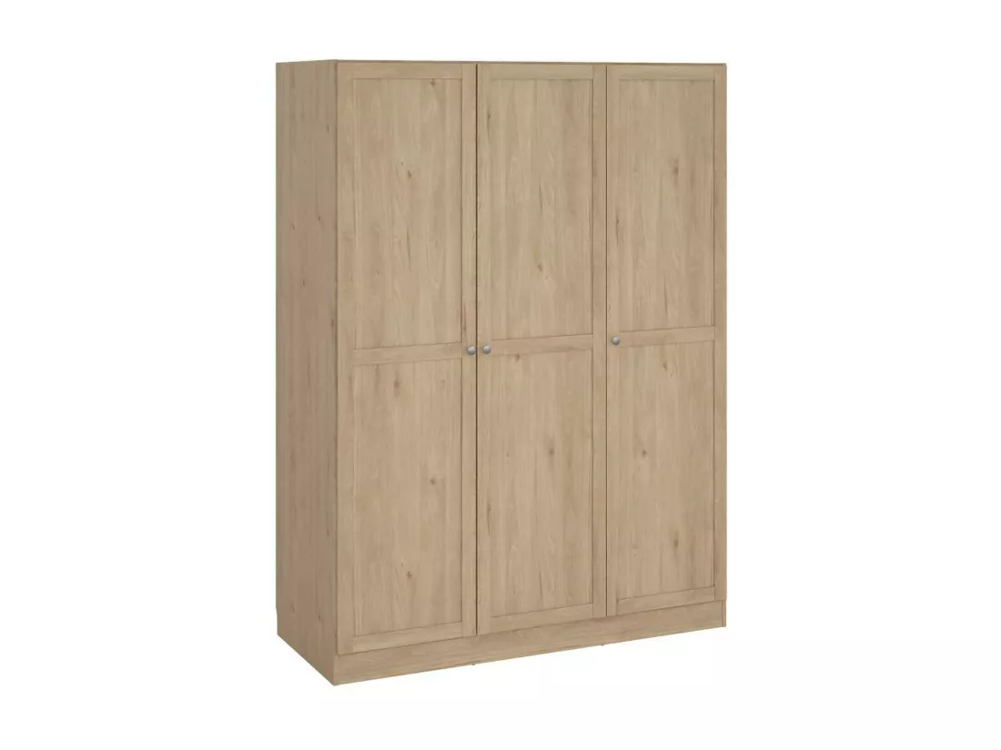 Garde-robe 3 portes Dsens, Meubles de chambre, Penderie de plain-pied, Placard à vêtements, 147x62 h200 cm, Chêne clair