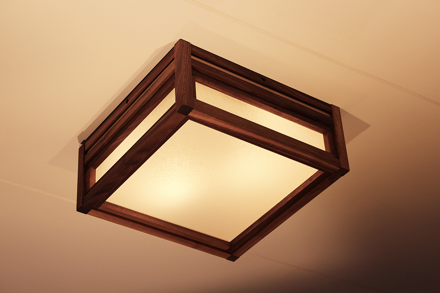 Plafondlamp Sendai walnut