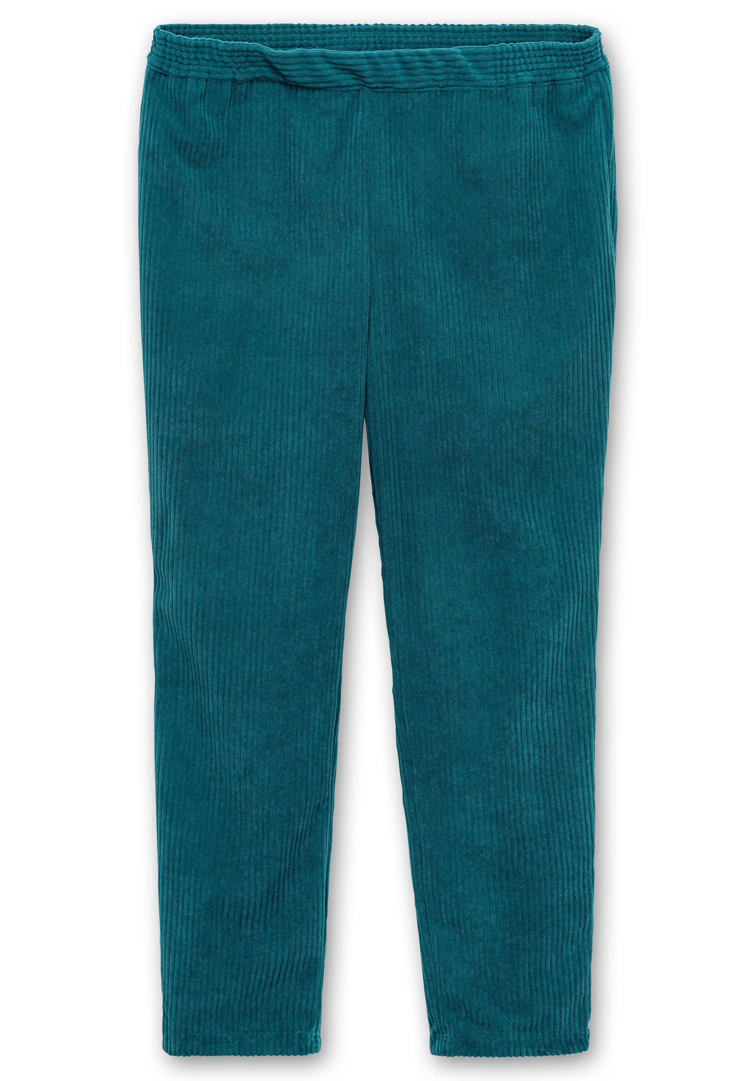 Gerade Cordhose mit Gummizugbund