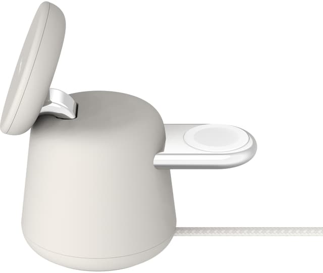 Belkin BoostCharge Pro 2-i-1 MagSafe 15W trådløs oplader (sand)