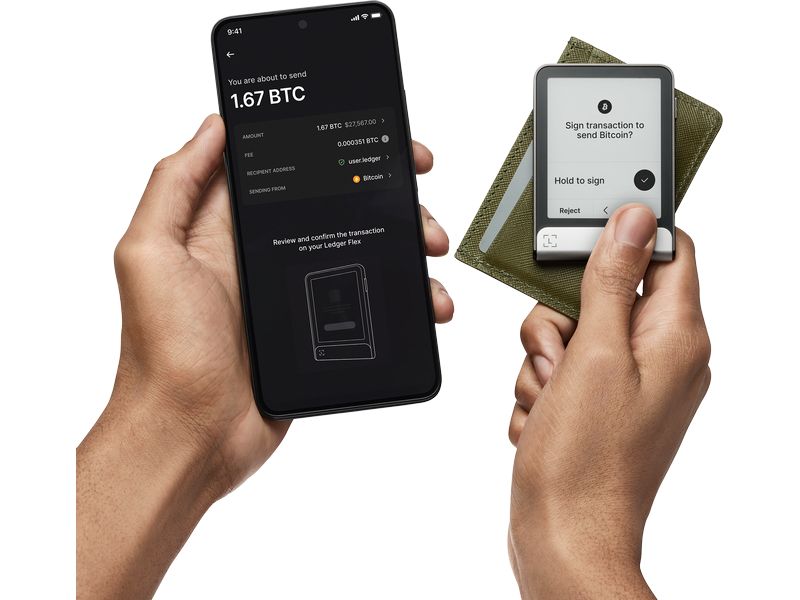 Ledger Flex Graphite Hardware-Wallet für Schutz digitaler Vermögenswerte inkl. Recovery Key
