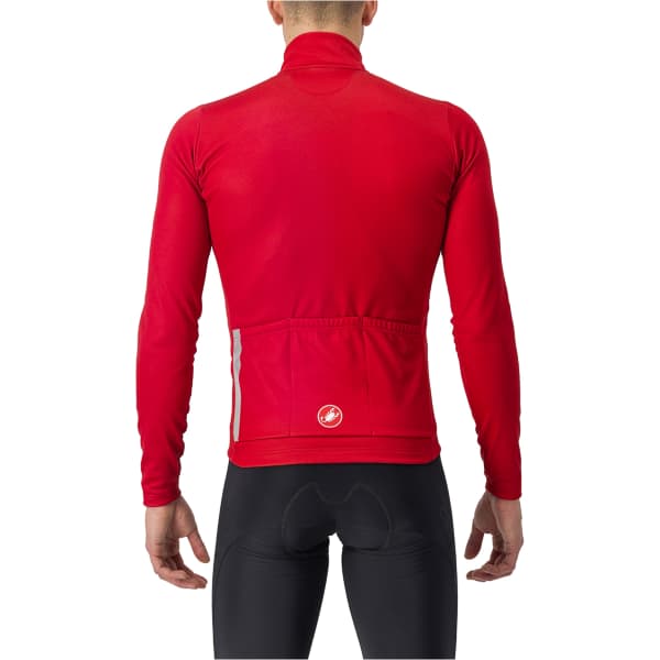 Maillot vélo CASTELLI MAILLOT ENTRATA THERMAL RICH RED/BLACK