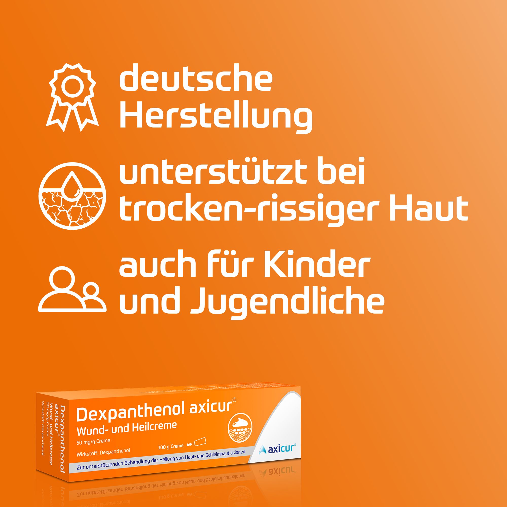 Dexpanthenol axicur® Wund- und Heilcreme 50mg/g Creme