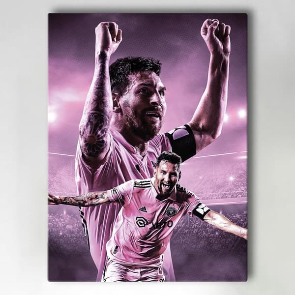 Lerretsbilde / Bilde - Messi - Inter Miami - 40x30 cm - Lerret