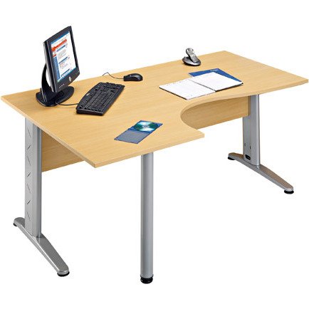 Bureau compact Altys L 160 cm piètement L métal
