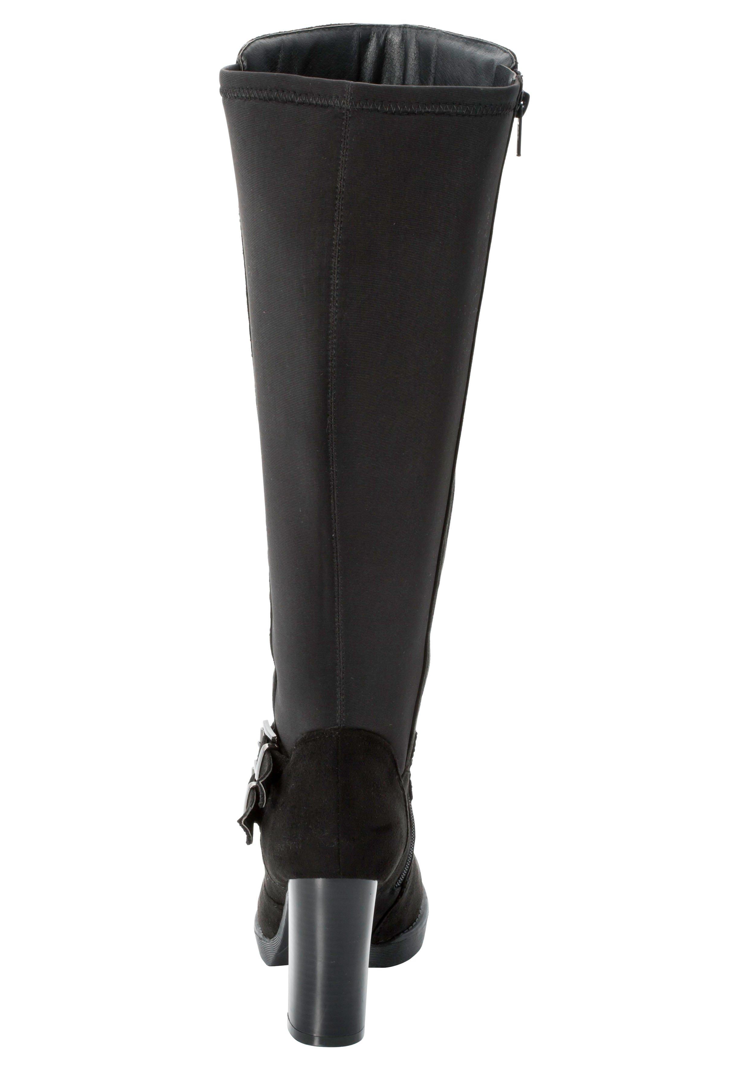Weitschaftstiefel mit zwei Zierschnallen