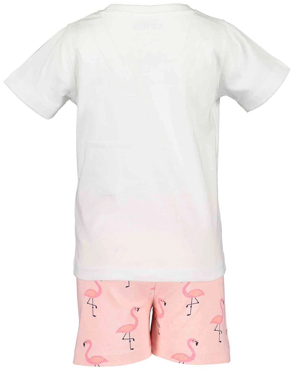 Schlafanzug kurz NIGHTTIME G in white/rosa