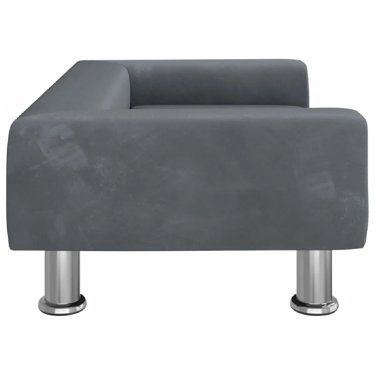 vidaXL Canapé pour enfants gris foncé - 70x45x26,5 cm - Velours