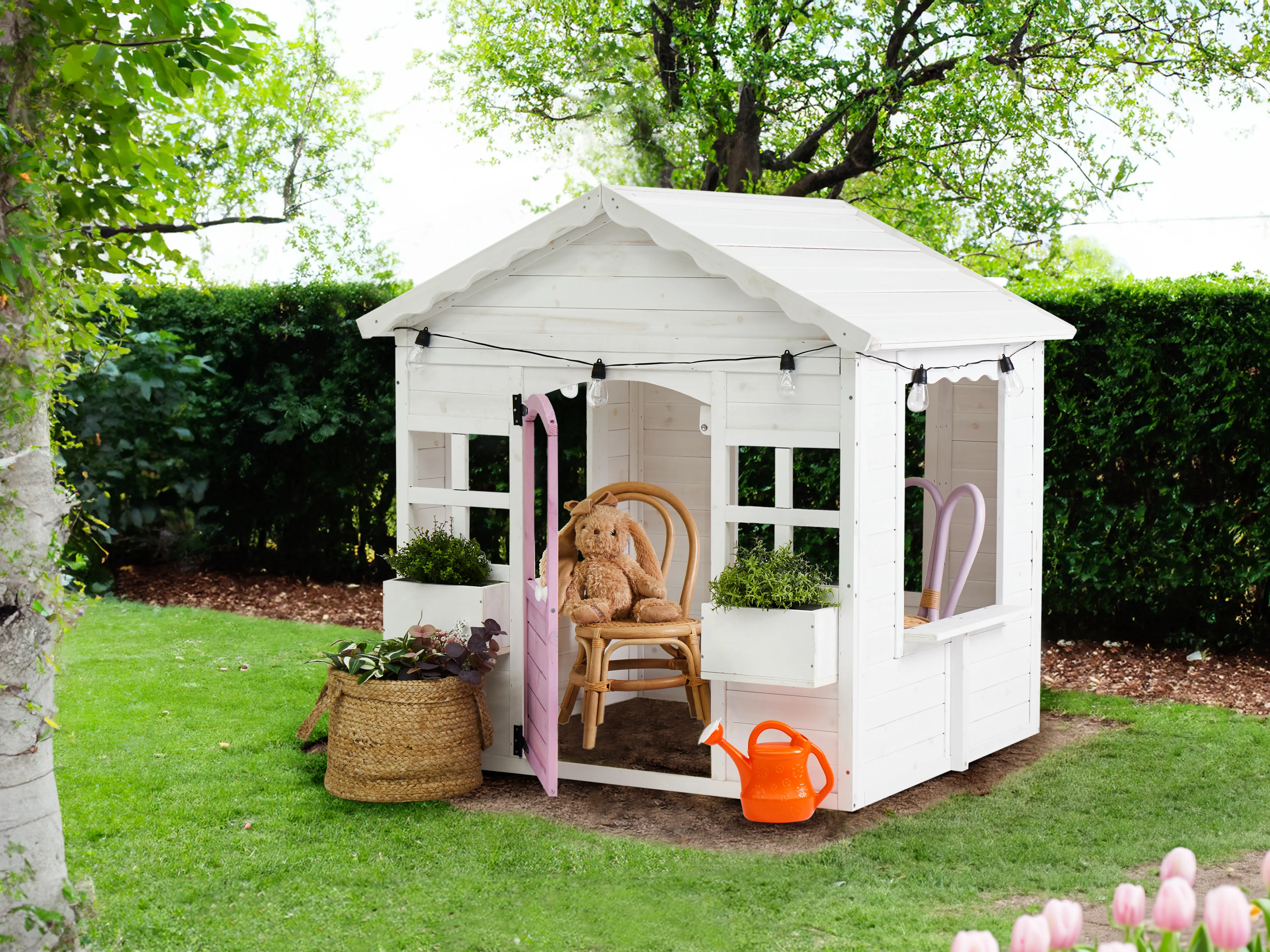 Tuin speelhuisje NIKAIA Dennenhout Wit