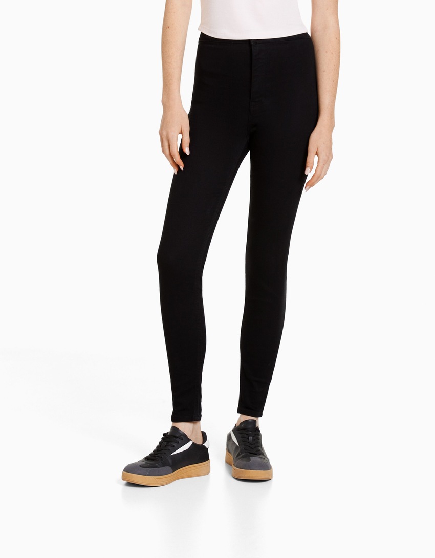 Calças legging jeans de cintura super alta