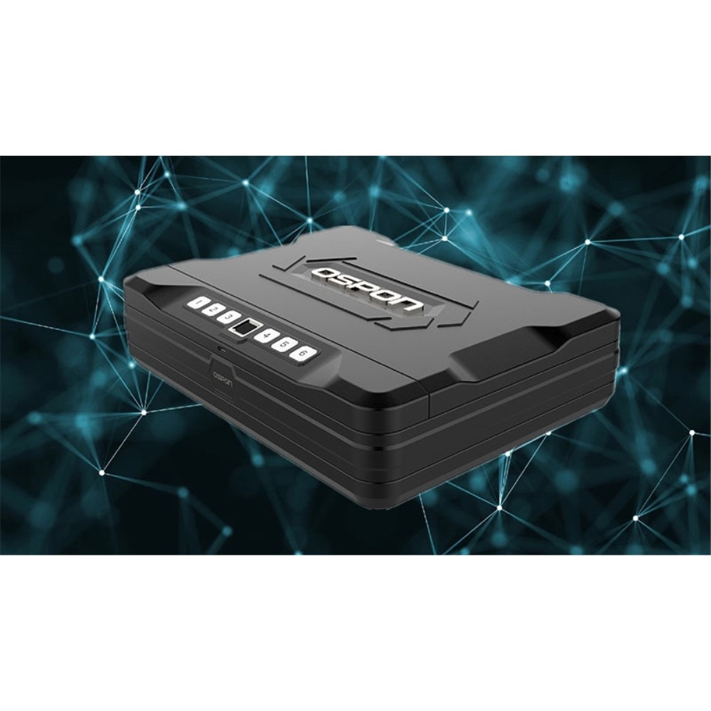 (300x234x68mm) Sicherheits Stahl Safe Tresor Aufbewahrungsbox mit Fingerabdrucksensor / Pin Code und Notfall Schlüssel (3.5kg)  - Schwarz