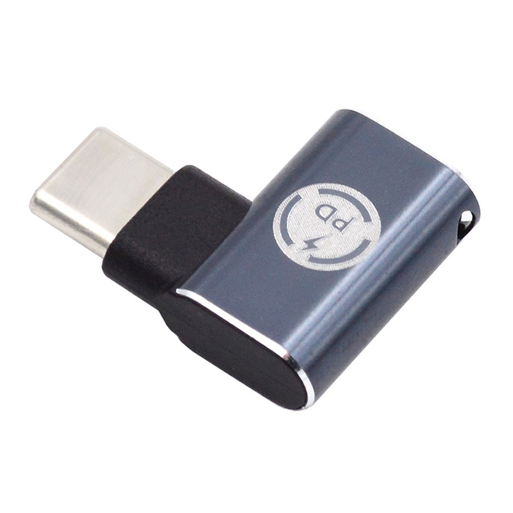 USB C PD auf Lightning Ladeadapter 90° Grad-Winkel für Handy / MacBook Pro / Laptop 480 Mbps - Schwarz