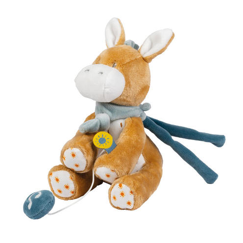 Mini peluche musicale Félix&Léo âne multicolore - NATTOU