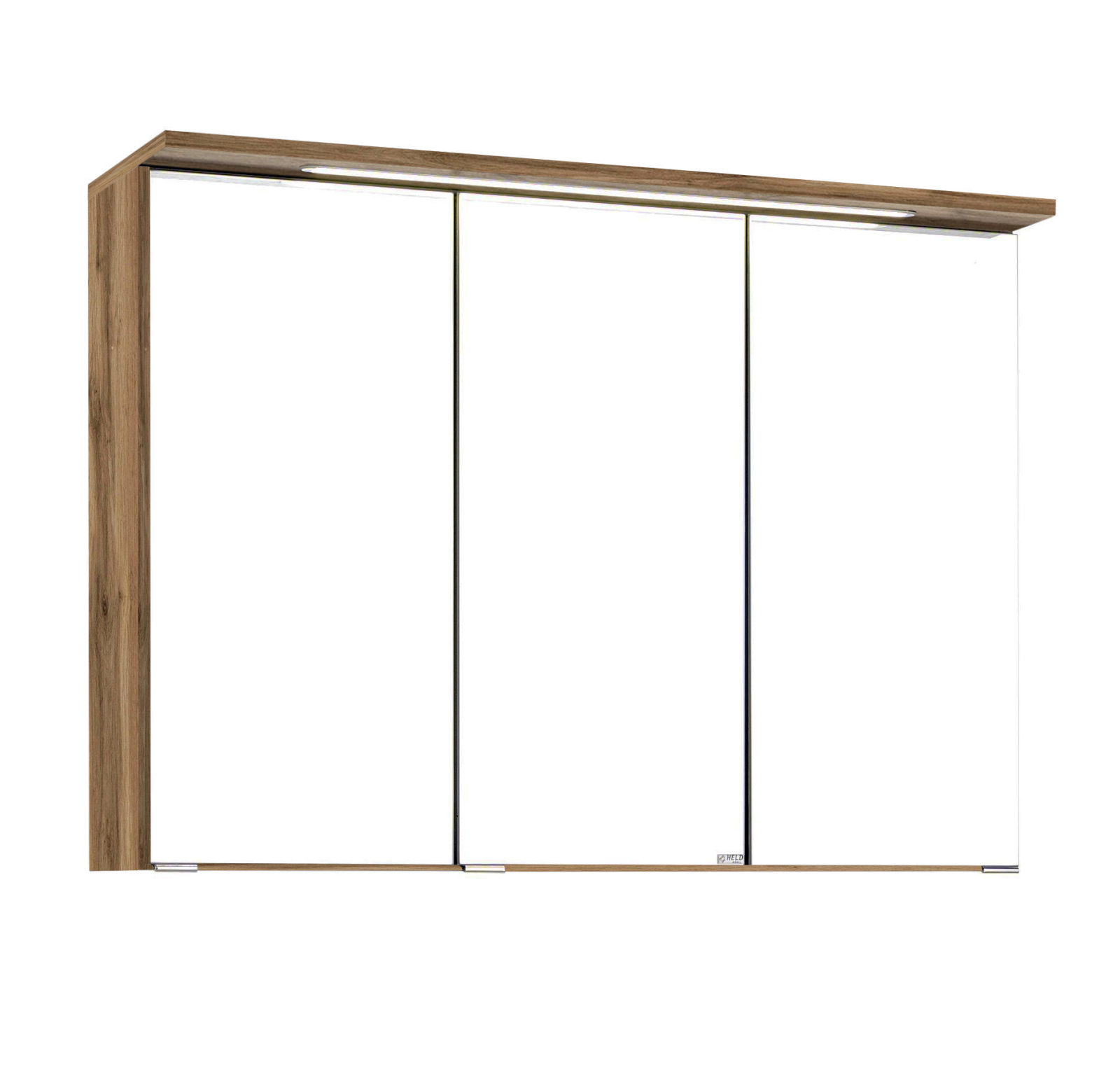 3D-Spiegelschrank BOLOGNA - Wotaneiche - 90 cm breit
