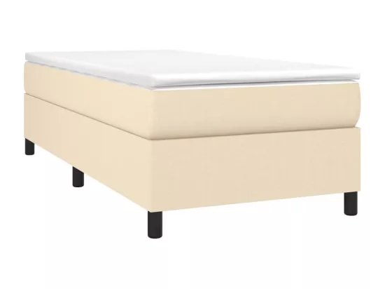 Sommier à lattes de lit Crème 90x200 cm Tissu