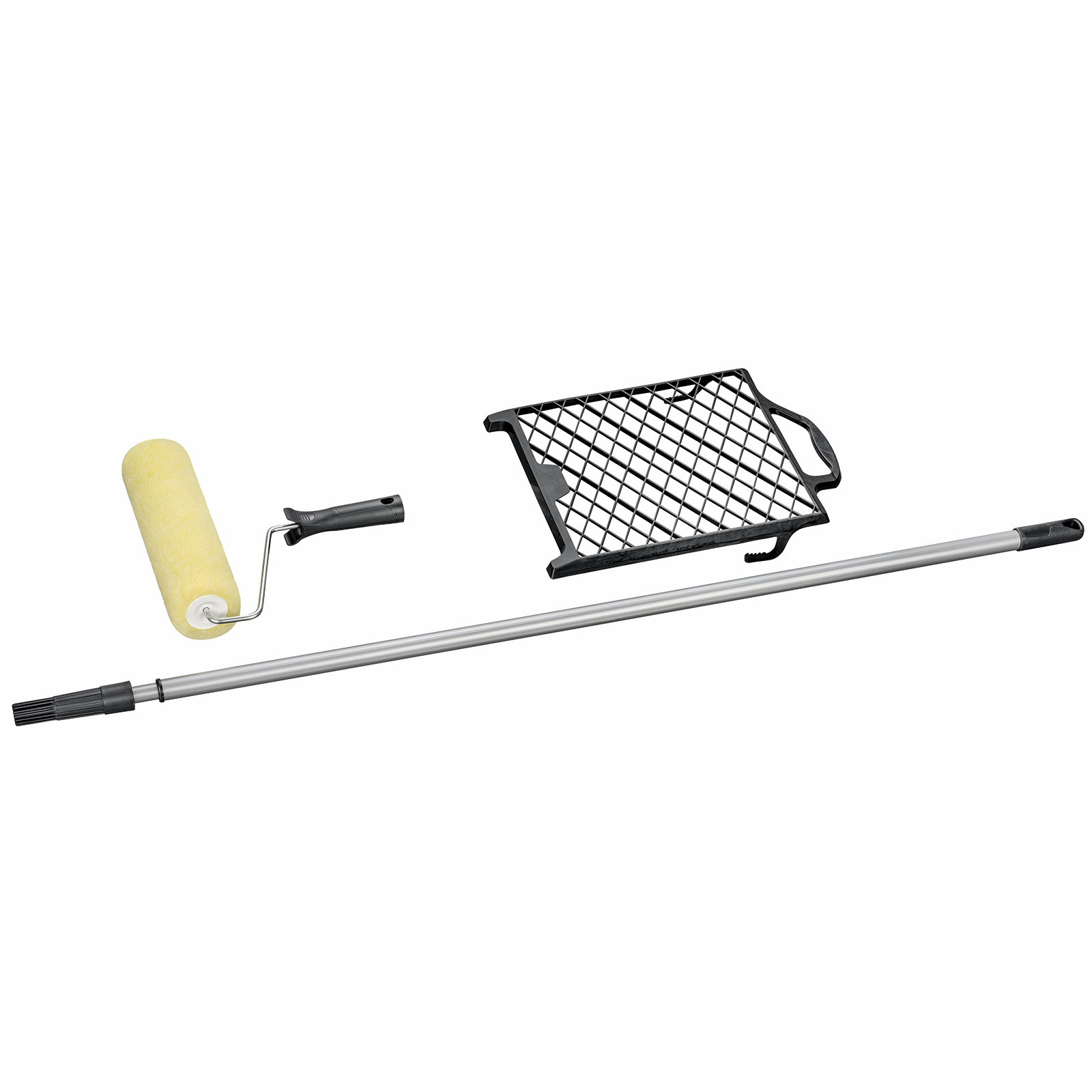 4-teiliges Farbroller-Set - mit Telestab