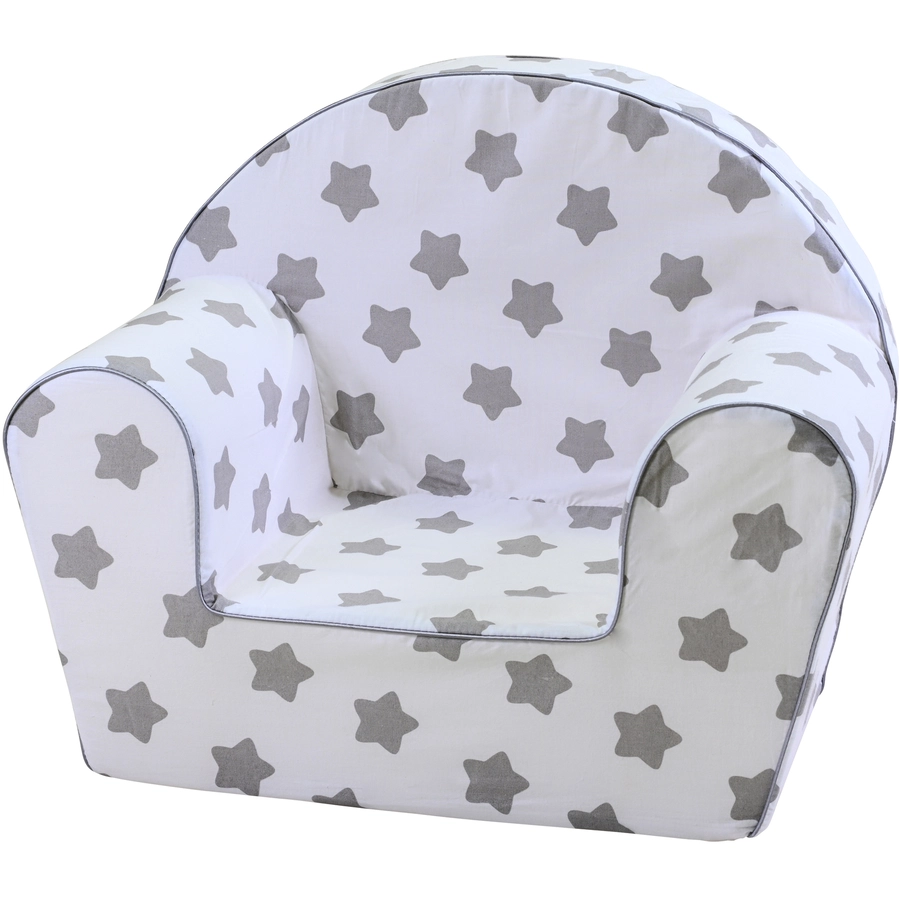 knorr toys® Kindersessel White grey stars weiß
