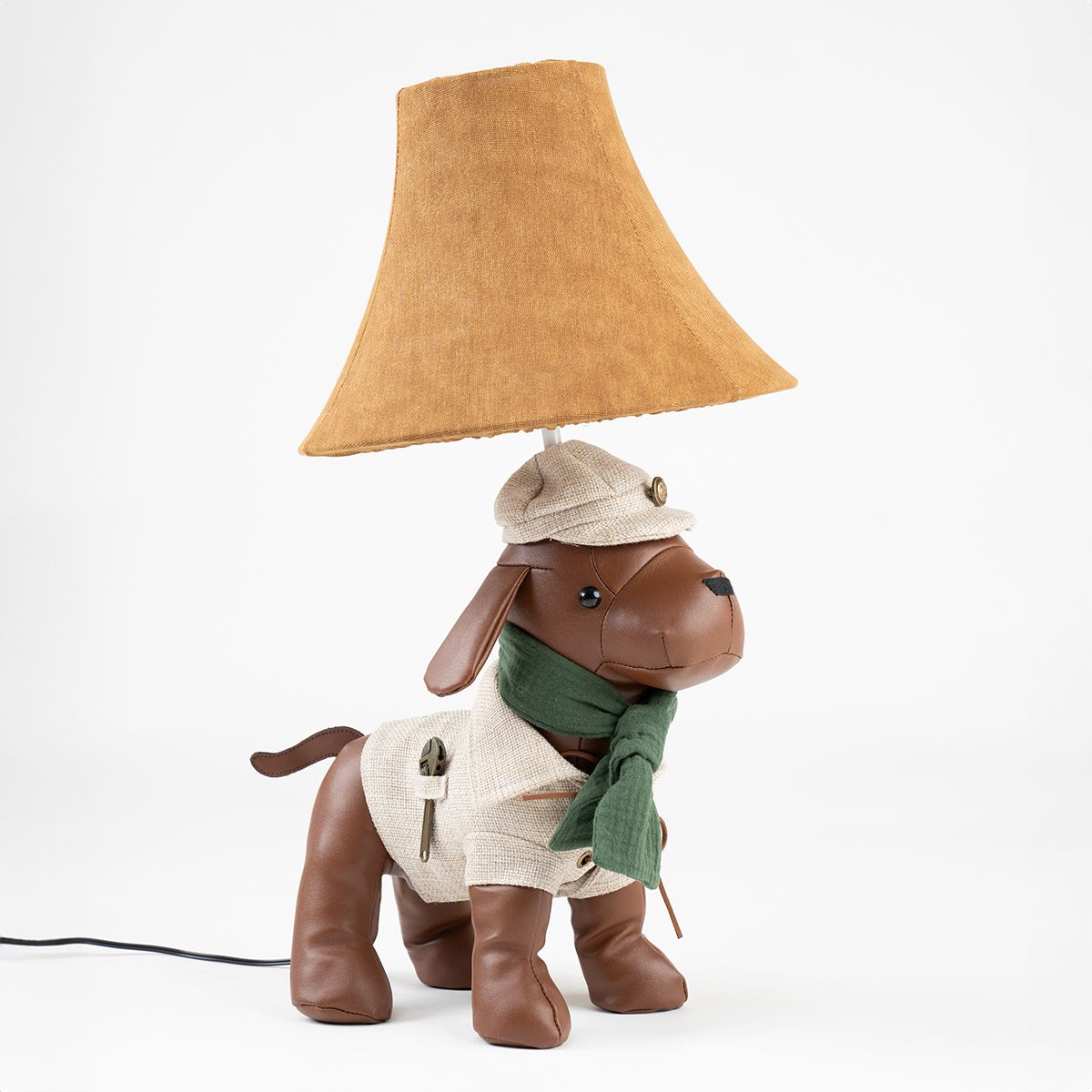 Kinder tafellamp jachthond bruin - Spike