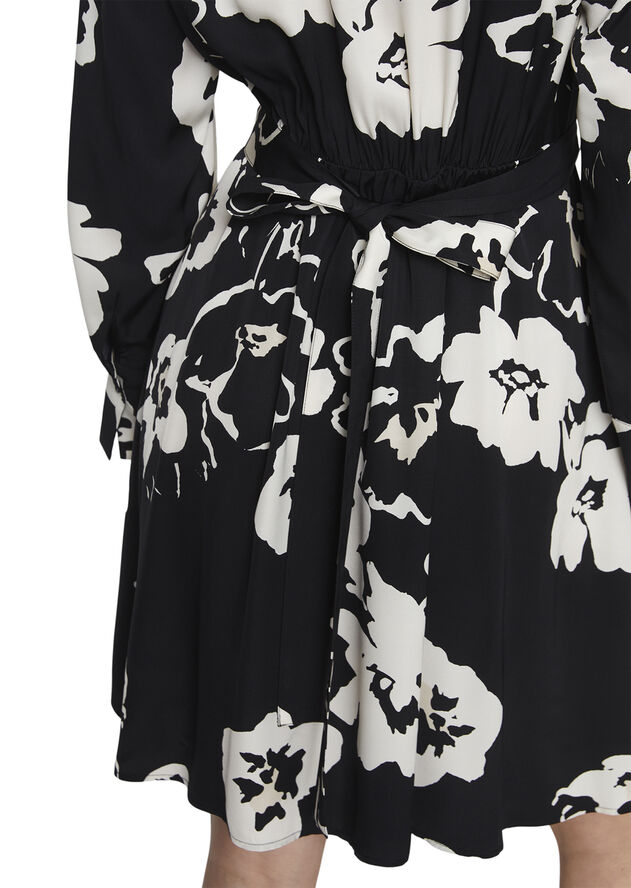 Marc O’Polo Dress, wrap style, belted, short le Multi