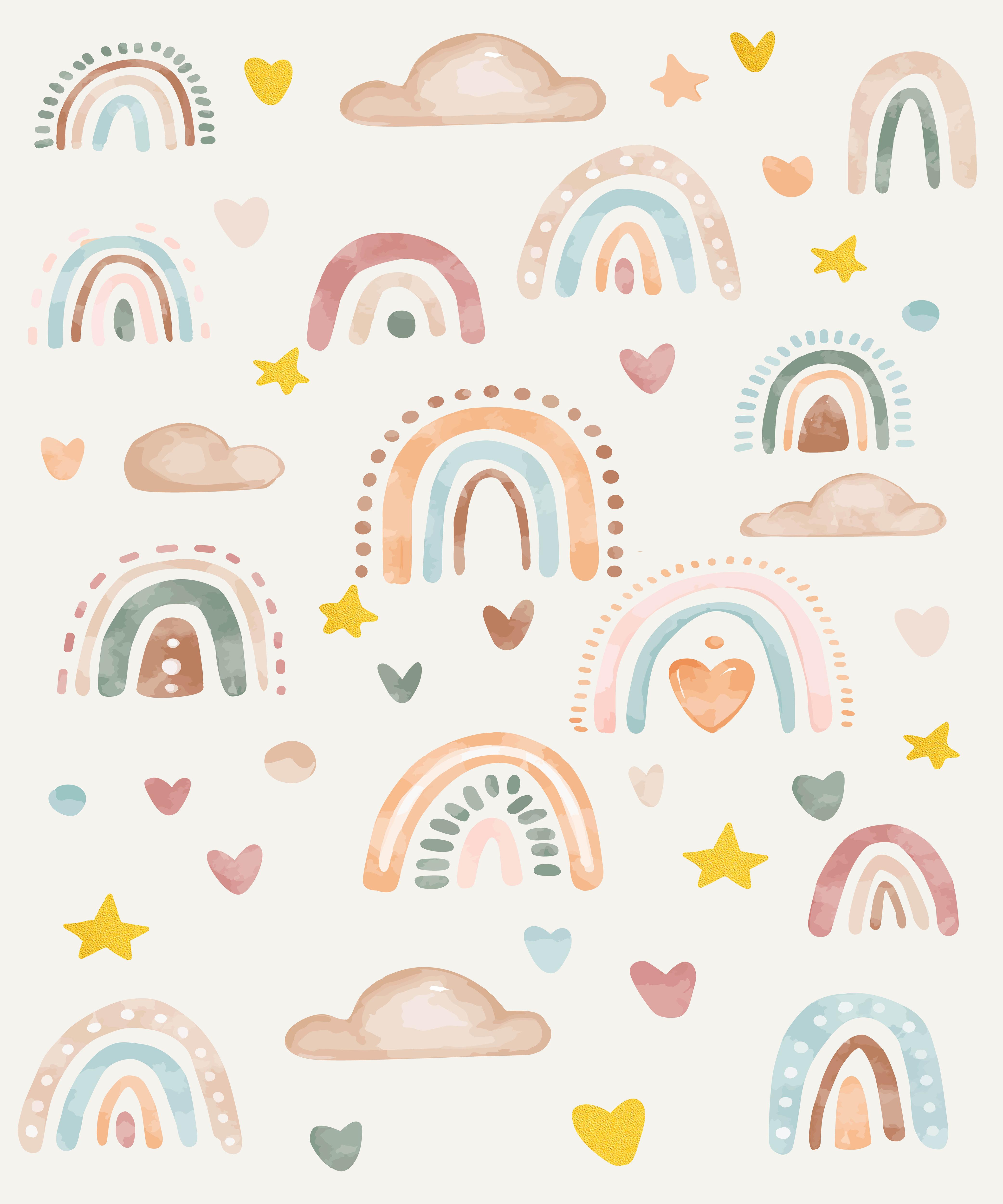 TAPIS 100X120CM ARC EN CIEL MULTICOLORE