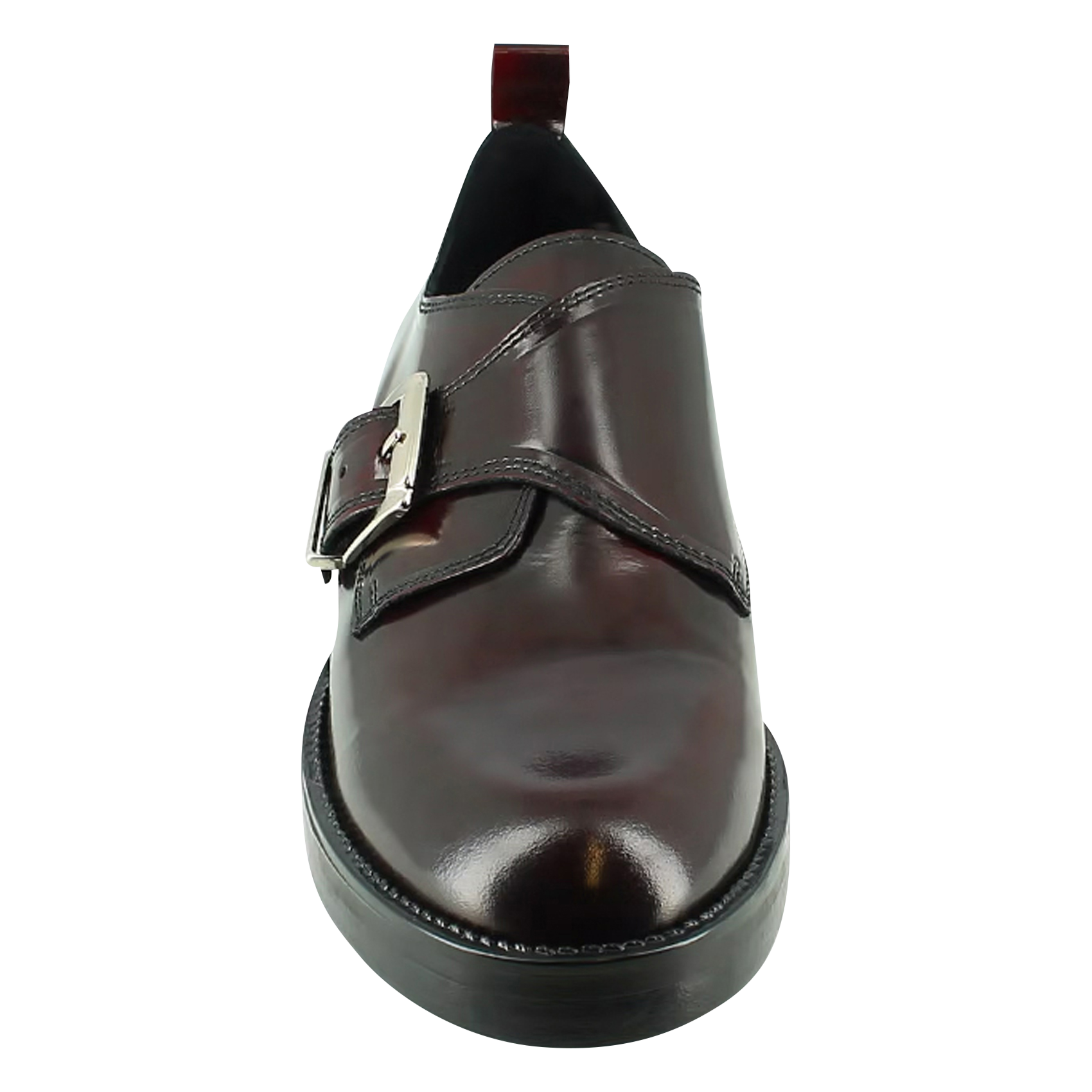 ARCHIBALD - Derbies à boucles ajustables en cuir glacé | Rouge