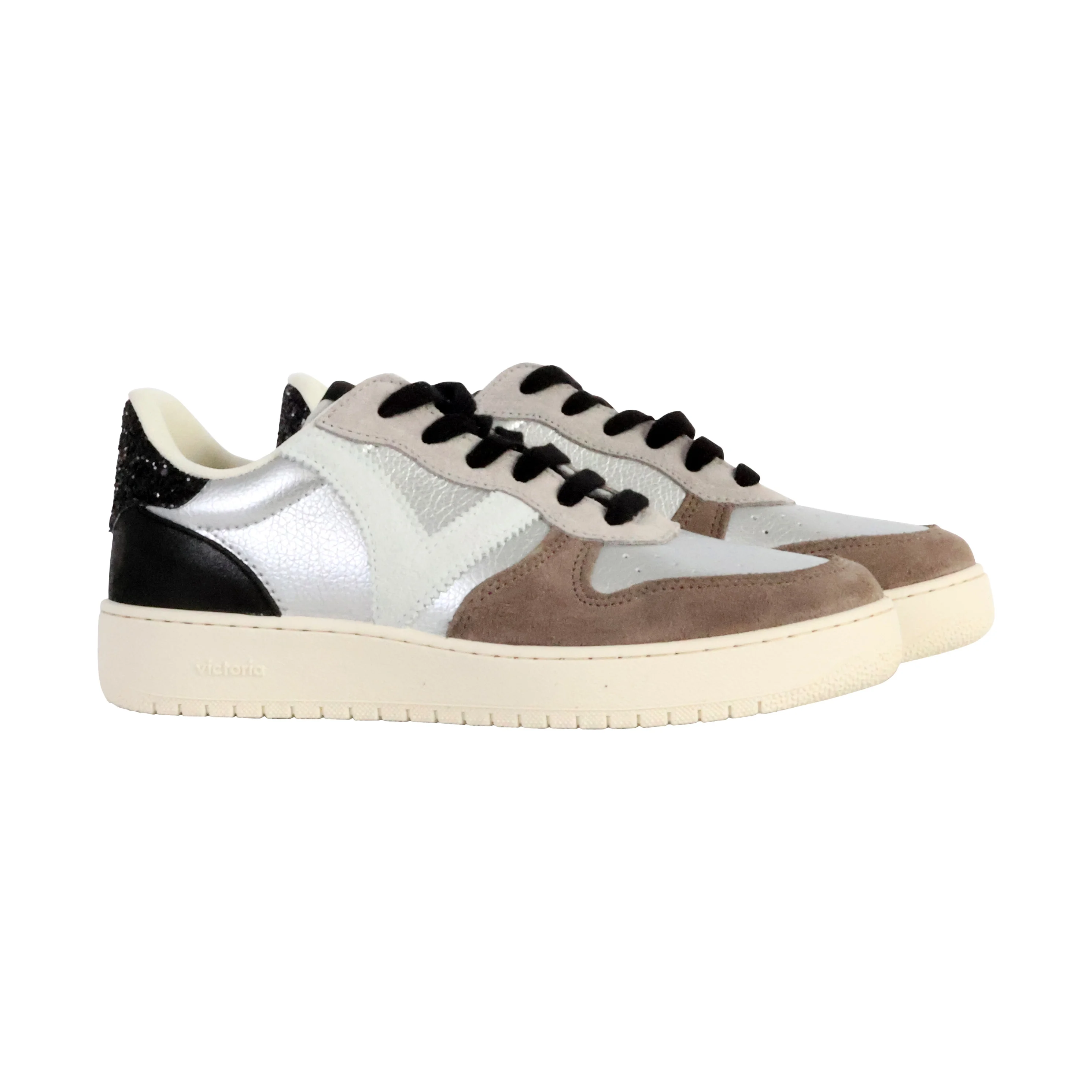 Basket cuir | Argent